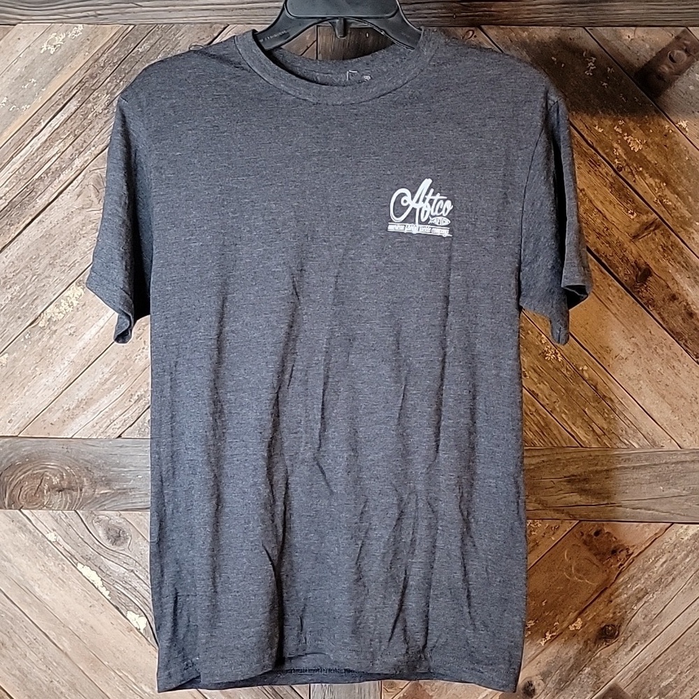AFTCO Men's Charcoal Tee Size Small - Picture 2 of 4